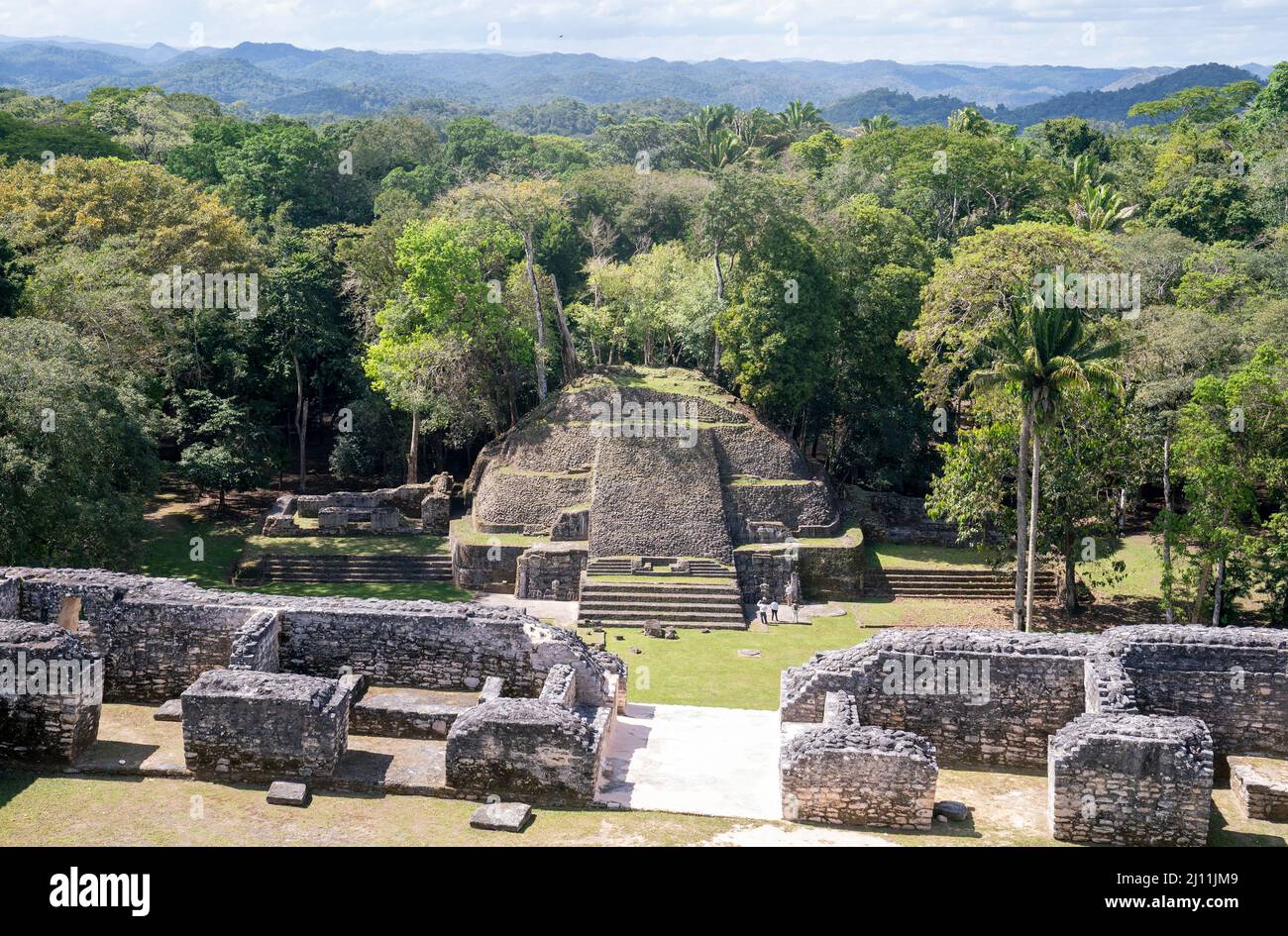 Caracol, un antico sito archeologico maya profondo nella giungla nella foresta di Chiquibul in Belize, che il Duca e la Duchessa di Cambridge visitarono durante il loro tour dei Caraibi per conto della Regina per segnare il suo Giubileo del platino. Data foto: Lunedì 21 marzo 2022. Foto Stock
