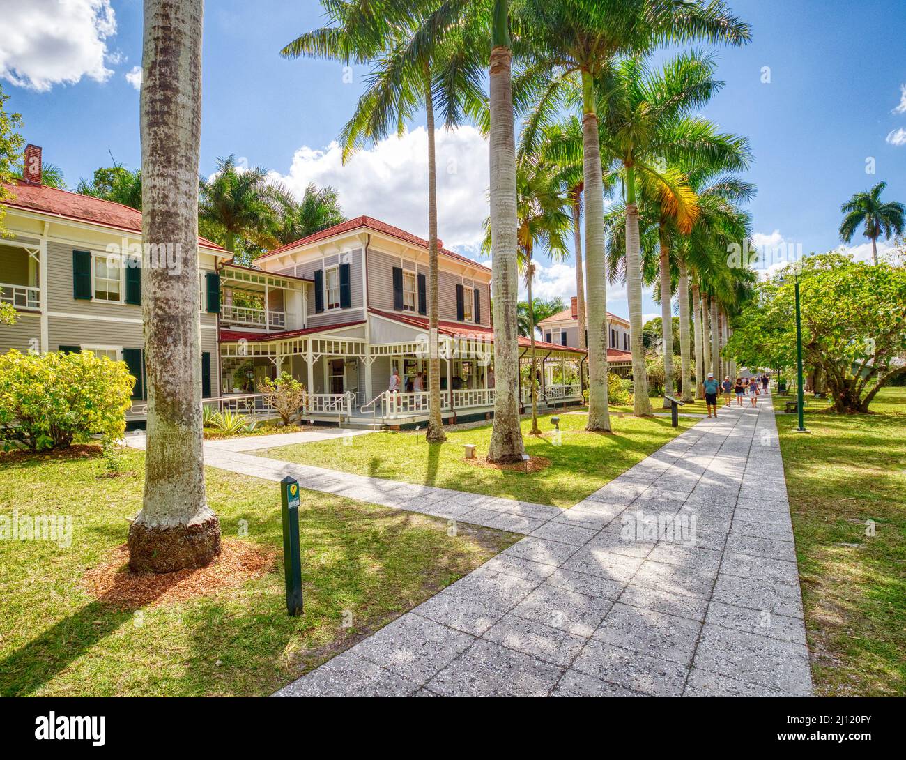 Thomas Edisons Seminole Lodge alla Edison e Ford Winter Estates a Fort Myers Florida Stati Uniti Foto Stock