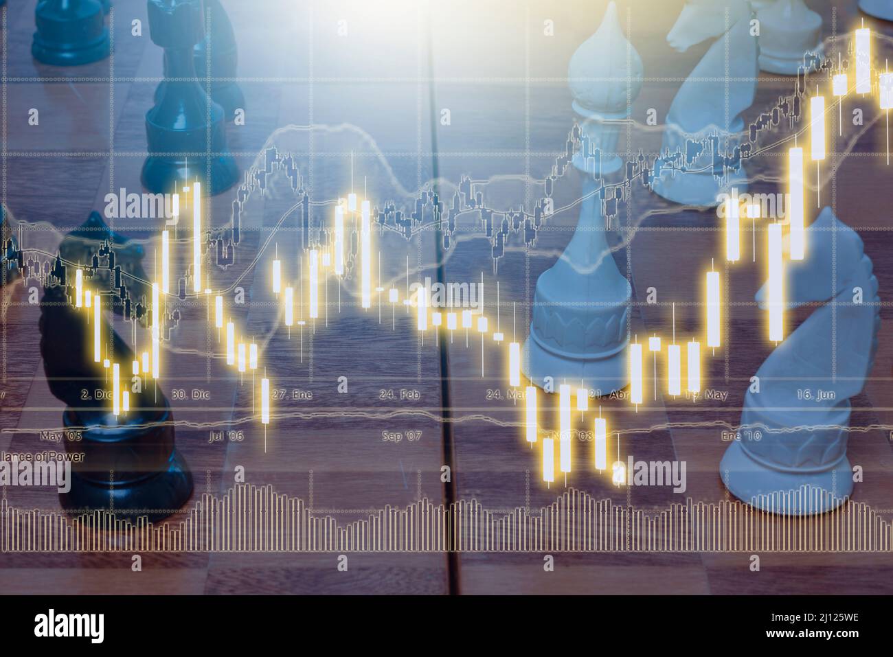 Inadempienza del sistema finanziario. Recessione economica globale. Conflitto tra Russia e Ucraina. Calo del mercato finanziario globale Foto Stock