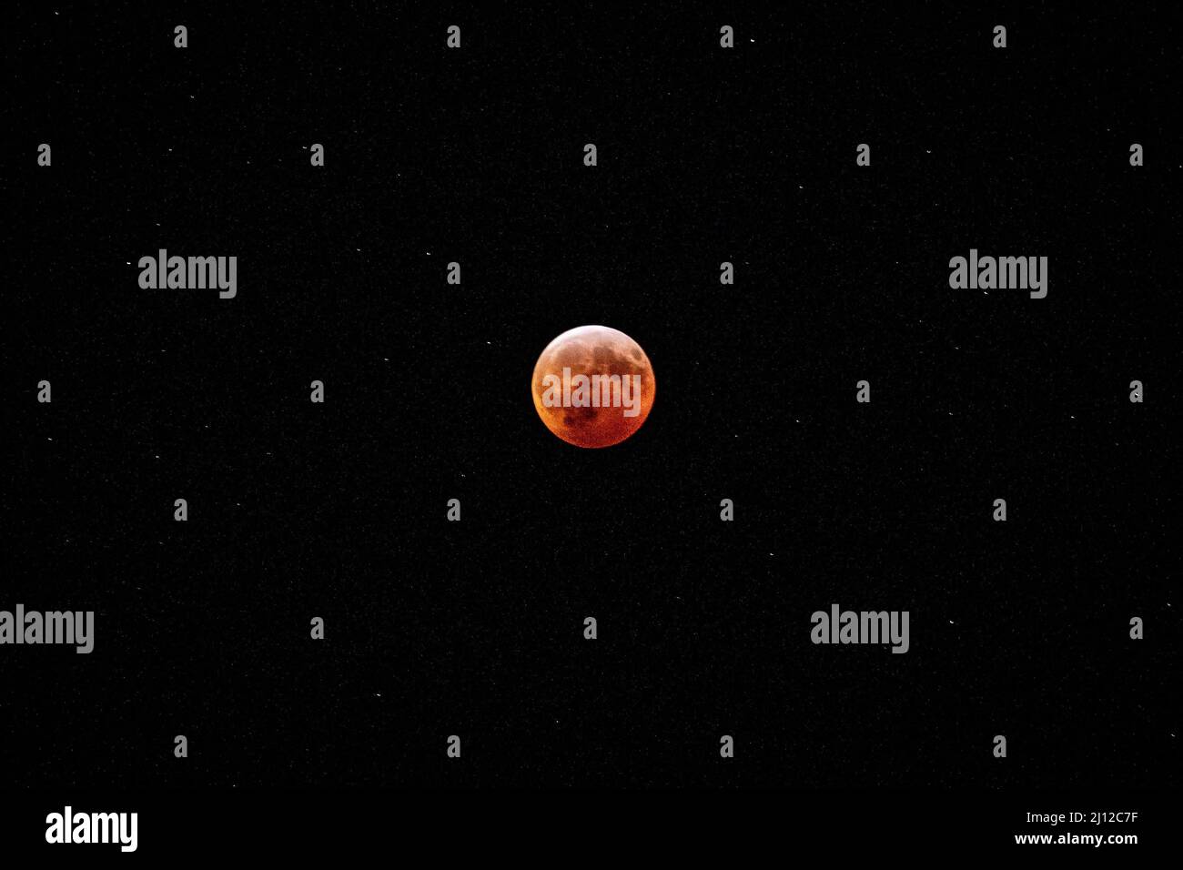 Luna di sangue Foto Stock