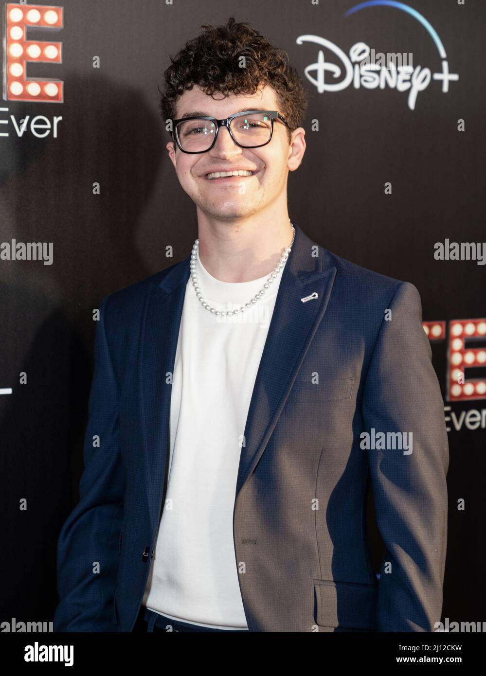 New York, NY - 21 marzo 2022: Jared Goldsmith partecipa alla proiezione speciale di Disney 'Better Nate Than Ever' all'AMC Empire Theatre Foto Stock