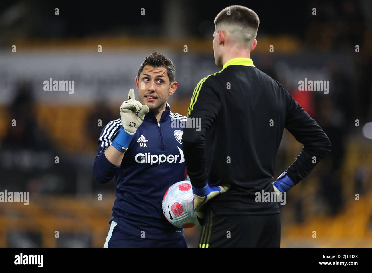 MARCOS ABAD, ILLAN MESLIER, WOLVERHAMPTON WANDERERS FC V LEEDS UNITED FC, 2022 Foto Stock