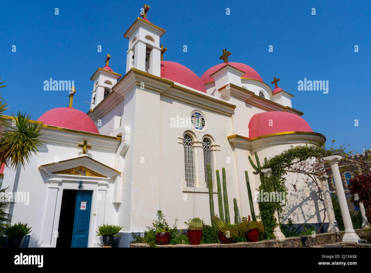 La Chiesa greco-ortodossa dei Santi Apostoli, in uso comune semplicemente Chiesa degli Apostoli è la chiesa al centro del monastro greco-ortodosso Foto Stock