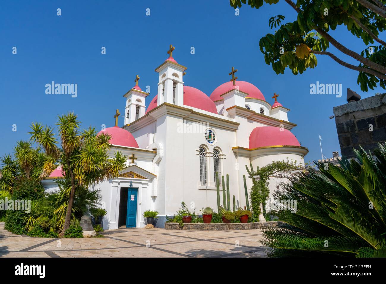 La Chiesa greco-ortodossa dei Santi Apostoli, in uso comune semplicemente Chiesa degli Apostoli è la chiesa al centro del monastro greco-ortodosso Foto Stock