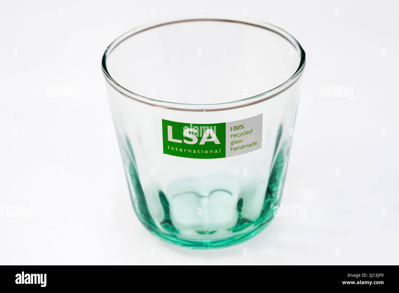 Bicchiere LSA International in vetro riciclato Foto Stock