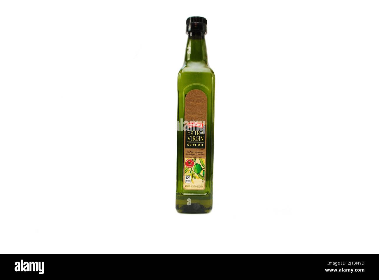 Carlini - bottiglia di olio Extra Vergine di Oliva Foto Stock