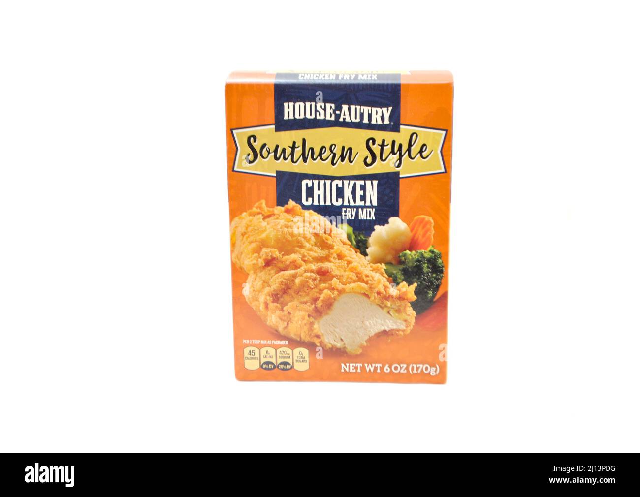House-Autry Southern Style Chicken Fry Mix isolato con Copy Space Foto Stock