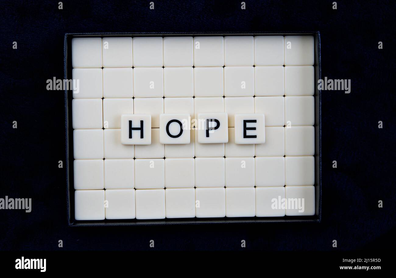 Speranza: Parole costituite da combinazioni di lettere Foto Stock