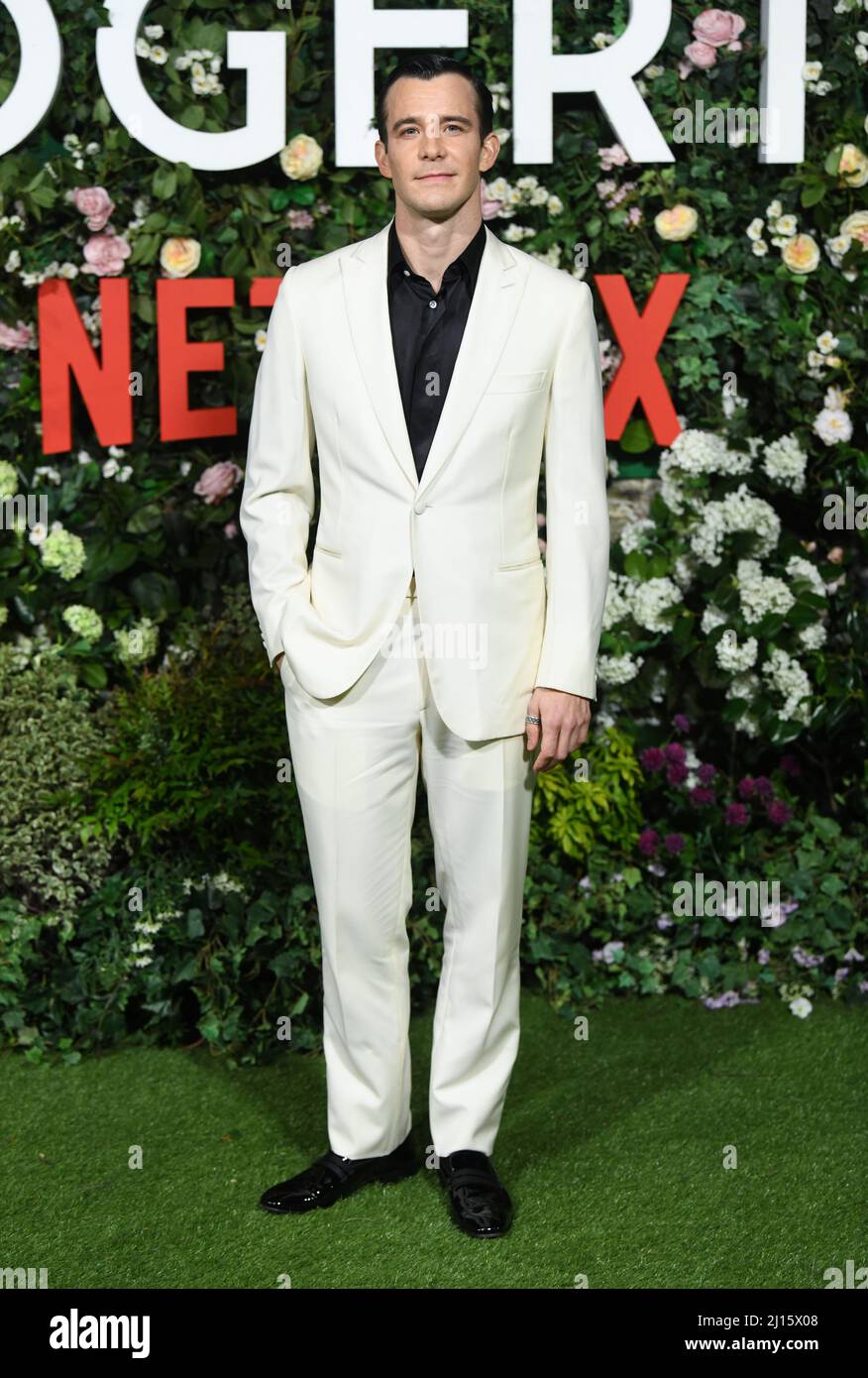 Londra, Regno Unito. 22nd marzo 2022, Londra, Regno Unito. Luke Thompson frequenta la Bridgerton World Premiere, Tate Modern, Londra. Credit: Doug Peters/EMPICS/Alamy Live News Foto Stock