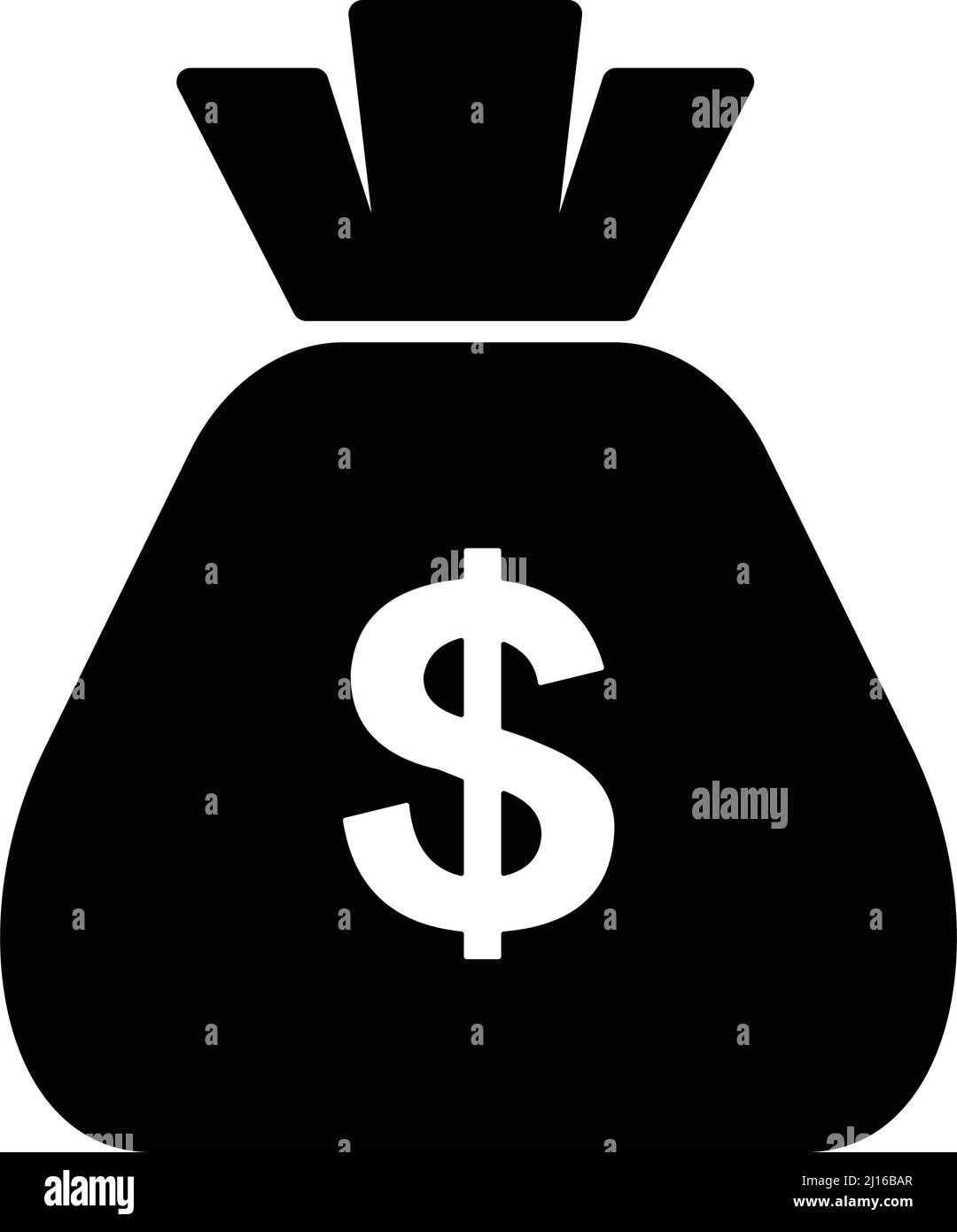 Icona della silhouette del dollaro. Vettore modificabile. Illustrazione Vettoriale