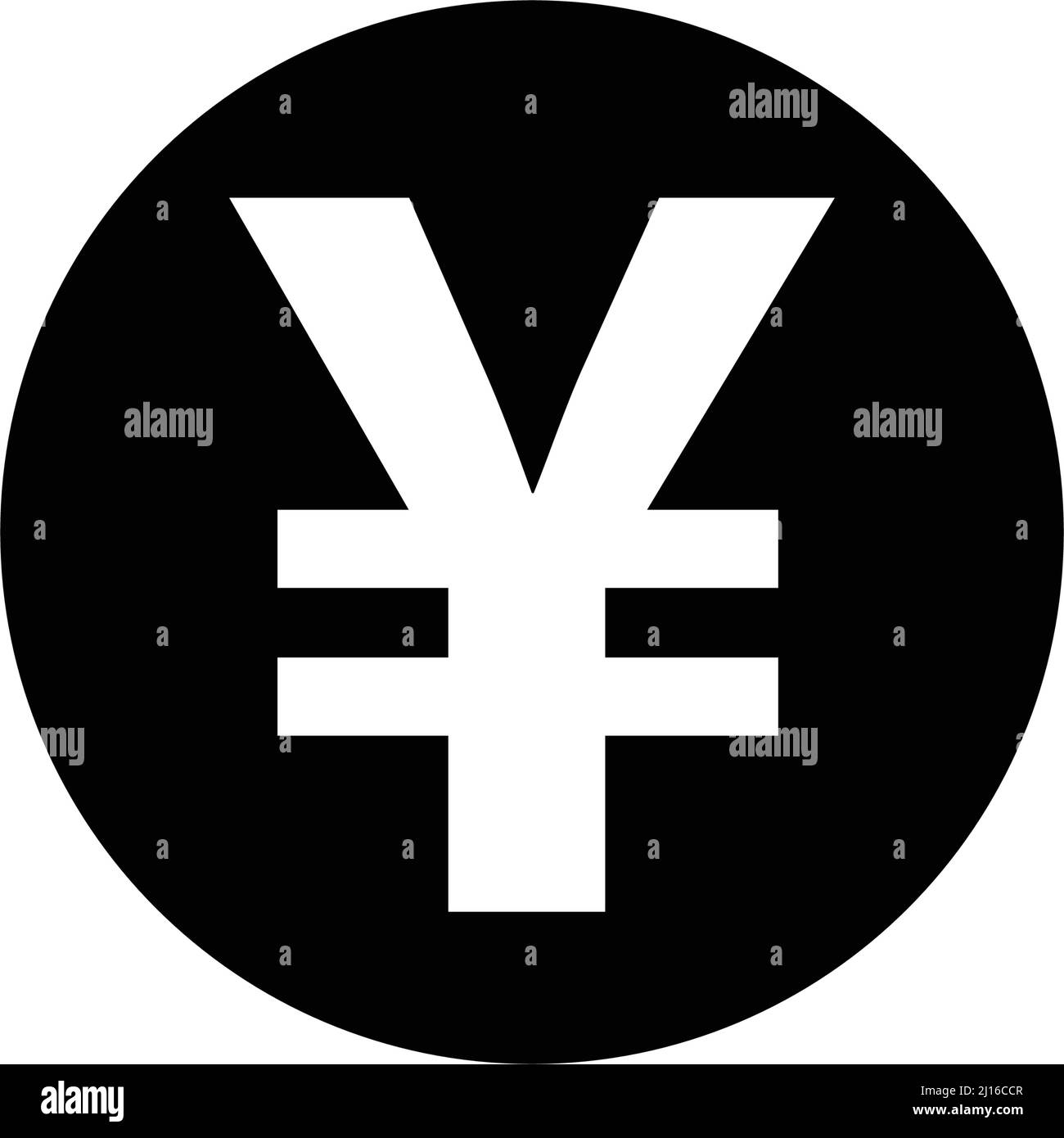 Moneta di yen nero. Valuta giapponese. Vettore modificabile. Illustrazione Vettoriale