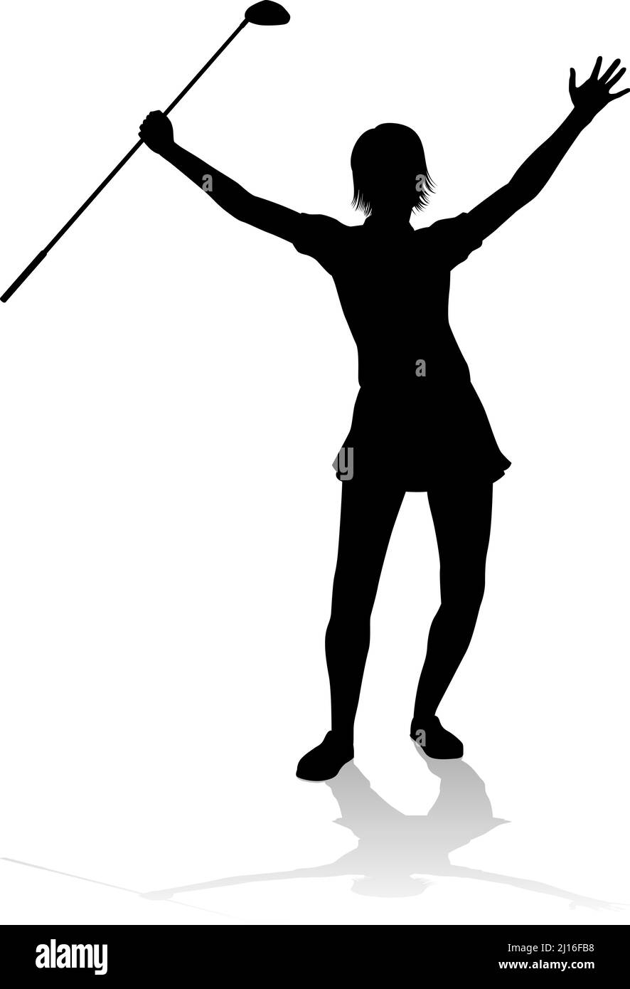 Giocatore di golf Golf Sport Silhouette di persona Illustrazione Vettoriale