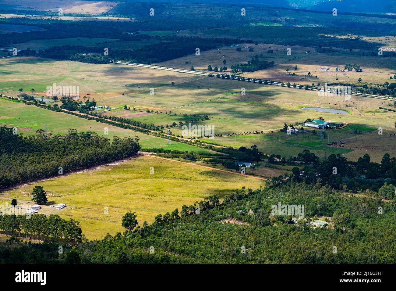 Vista orizzontale ripresa da un'angolazione elevata Foto Stock