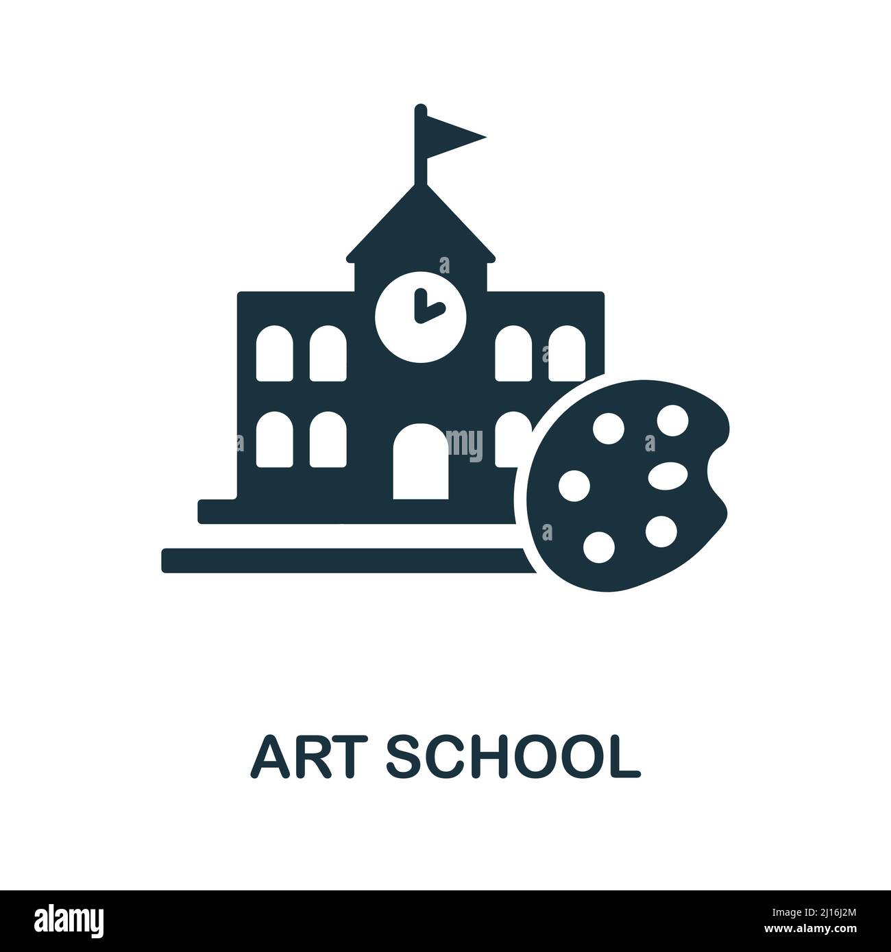 Icona Scuola d'arte. Icona monocromatica Simple Art School per modelli, web  design e infografiche Immagine e Vettoriale - Alamy