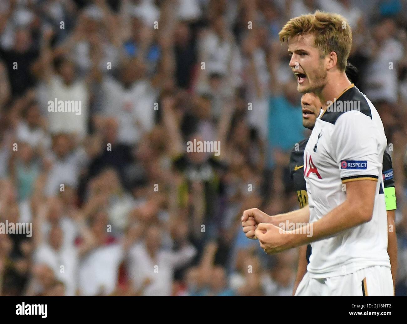 MANCHESTER, INGHILTERRA - 14 SETTEMBRE 2016: Eric Dier di Tottenham reagisce dopo un gol segnato dalla sua squadra durante la partita UEFA Champions League Group e tra Tottenham Hotspur e MONACO allo stadio di Wembley. Copyright: Cosmin Iftode/Picstaff Foto Stock