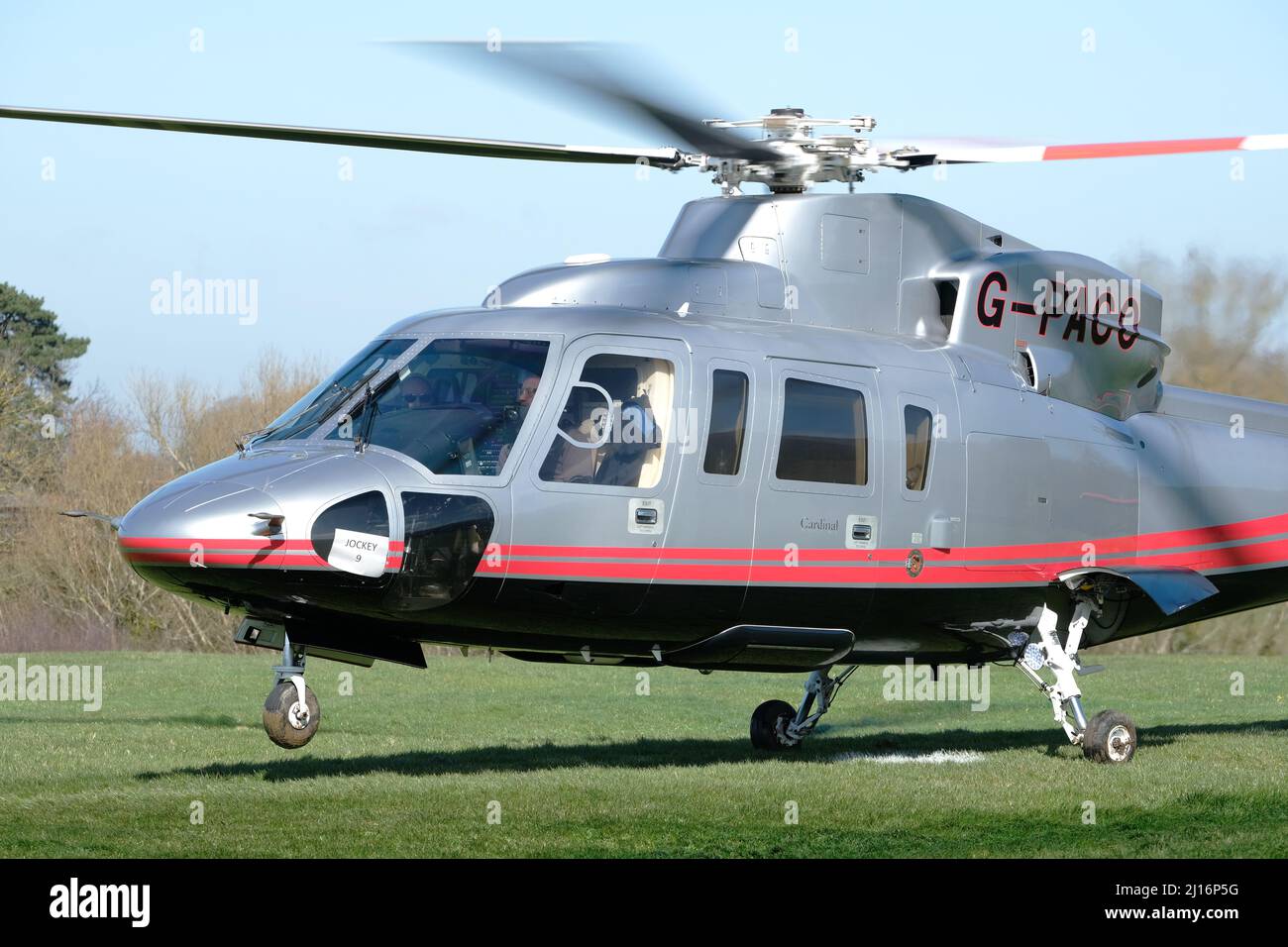 Sikorsky S-76C Executive Helicopter registrazione G-PACO atterraggio Foto Stock