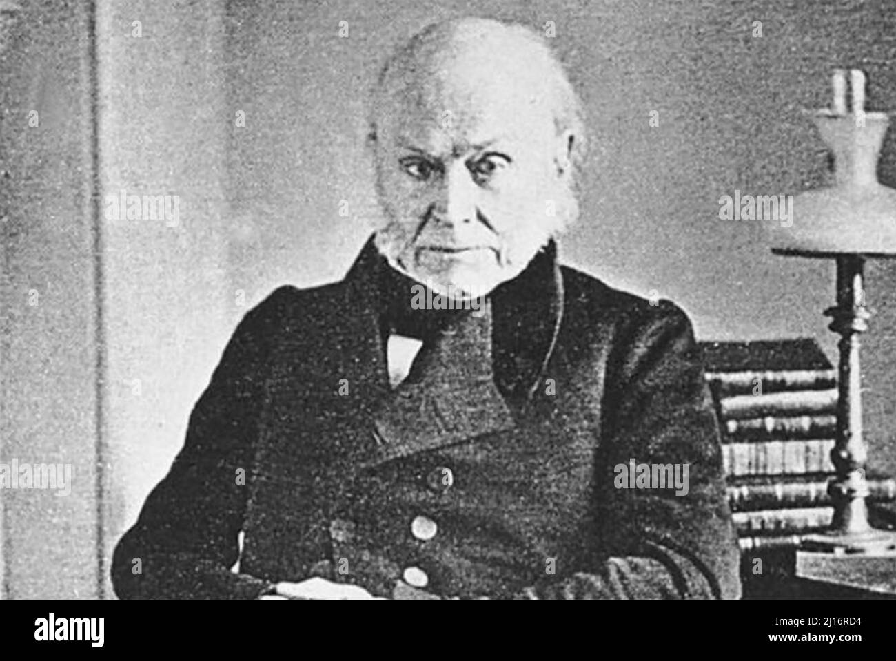 JOHN QUINCY ADAMS (1767-1948) statista e avvocato americano, circa 1845 Foto Stock