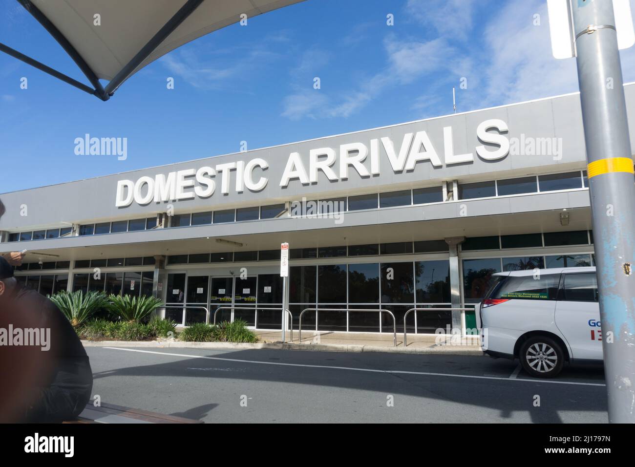 Coolangatta - Australia - Aprile 20 2016; edifici ed esterni dell'aeroporto della Gold Coast Foto Stock