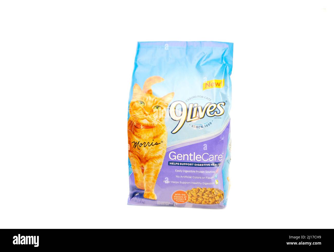 9 Lives Cat Food - Gentle Care for the digestive System Foto Stock