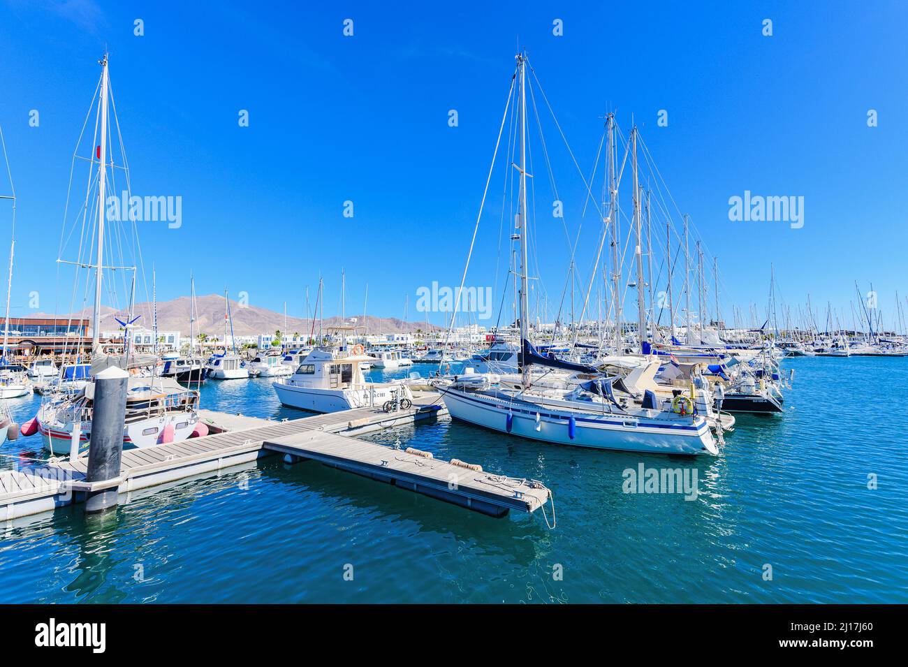 Marina Rubicon, Playa Blanca, Lanzarote Foto Stock