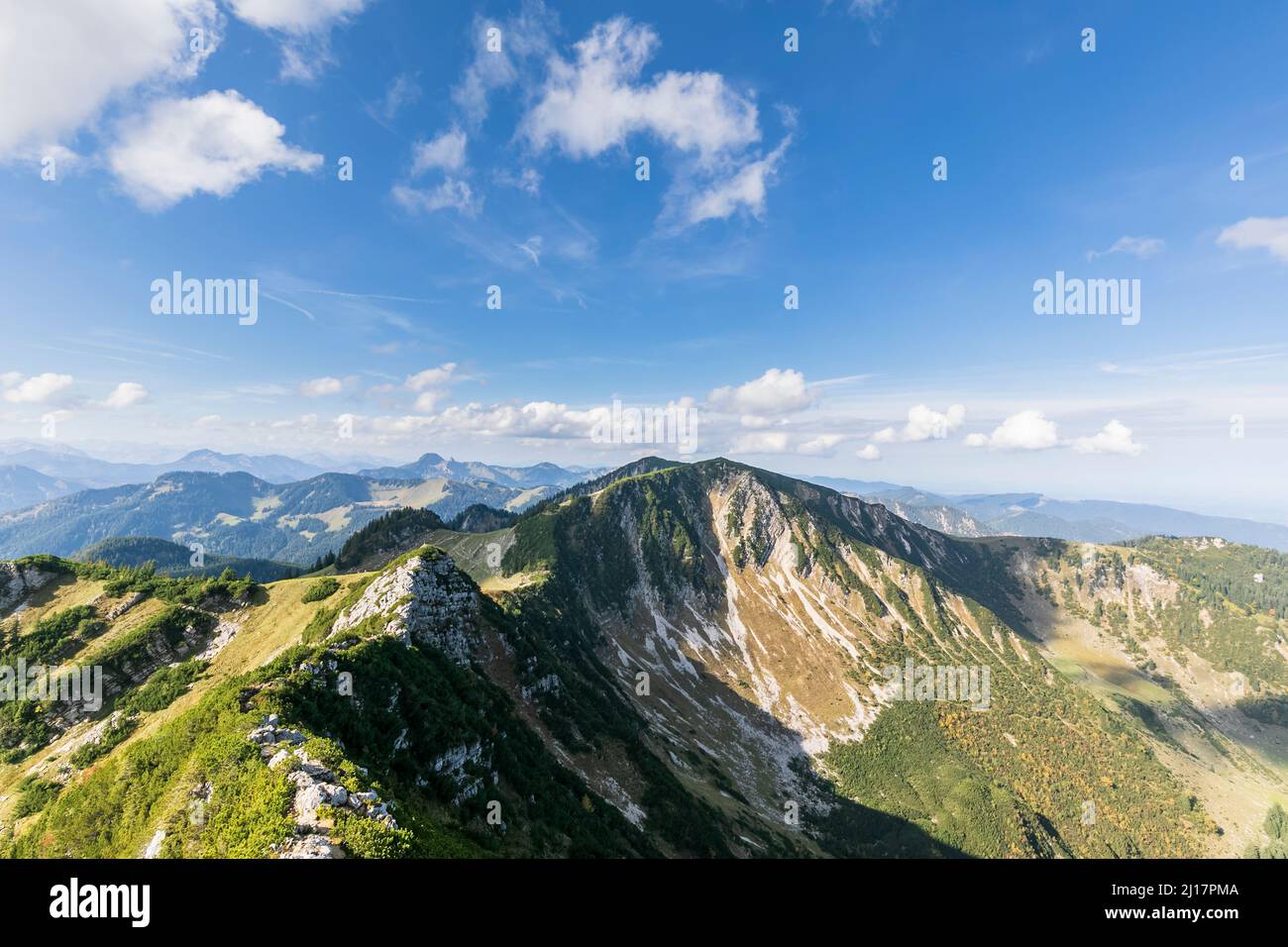 Cima della montagna Aiplspitz in estate Foto Stock