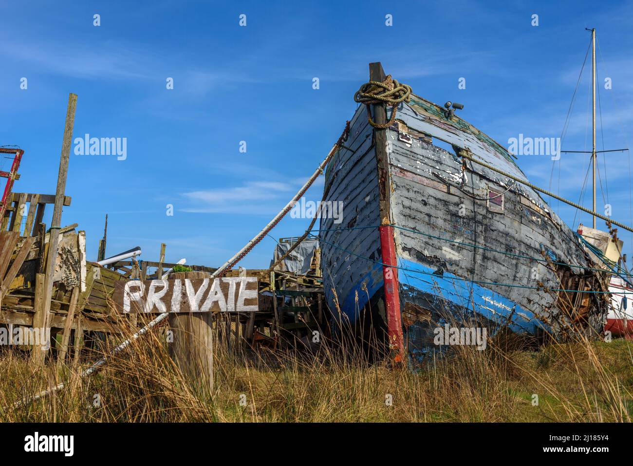 Il più privato di Wrecks, Skippool Creek vicino Poulton-le-Fylde, Lancashire Foto Stock