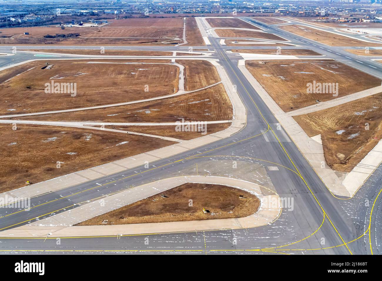Decollo aereo, Toronto, Canada Foto Stock