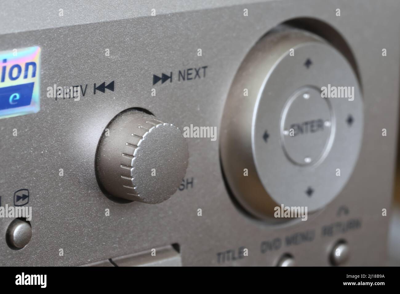 primo piano di una radio Foto Stock