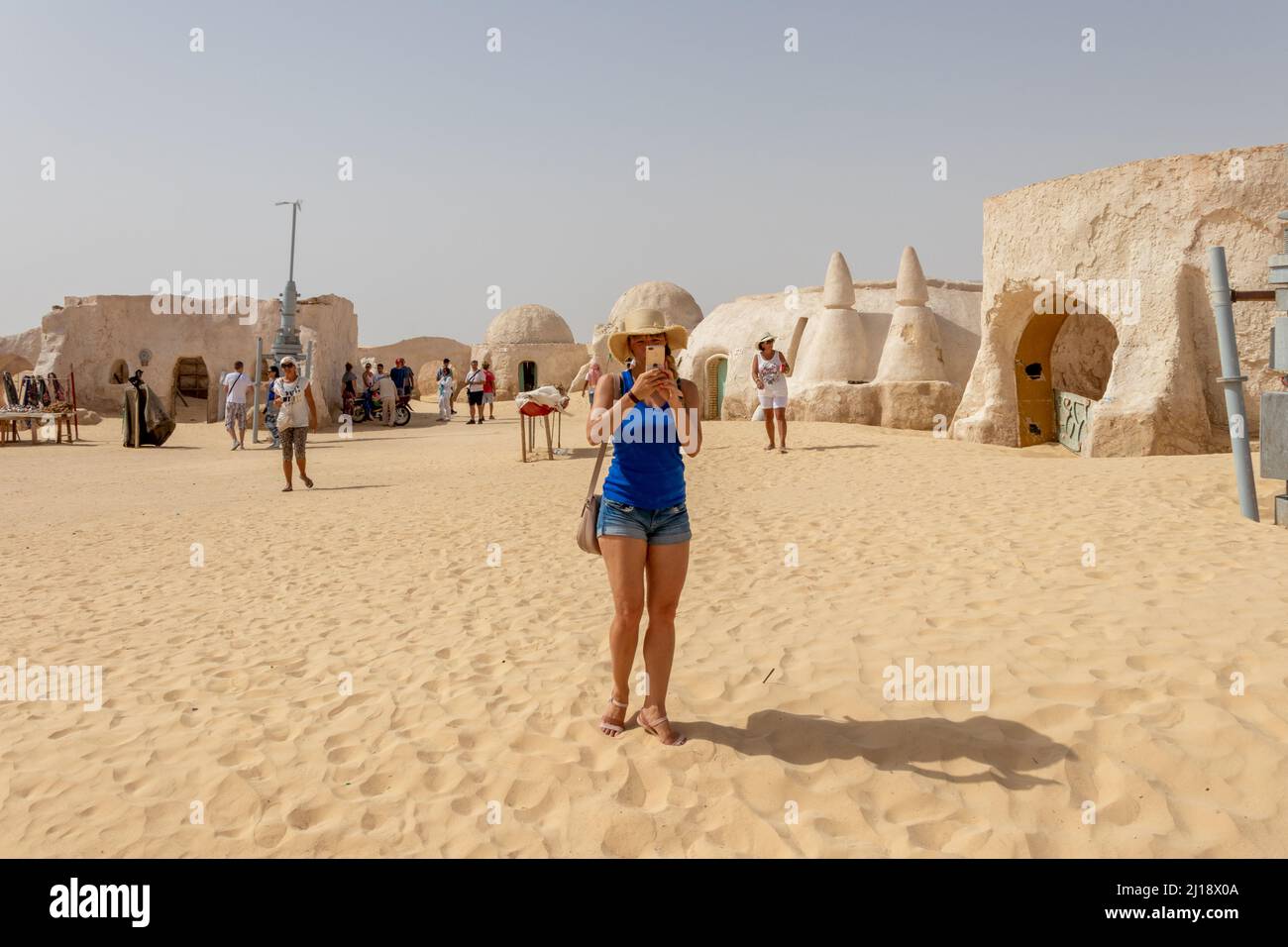 NAFTAH, TUNISIA - 23 LUGLIO 2018: Location di Star Wars in Tunisia film set 1977, Tozeur Sahara, Africa Foto Stock