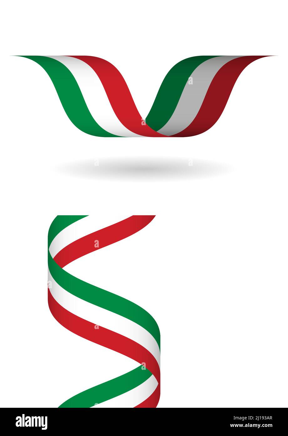 Nastro nazionale tricolore d'Italia Immagine e Vettoriale - Alamy