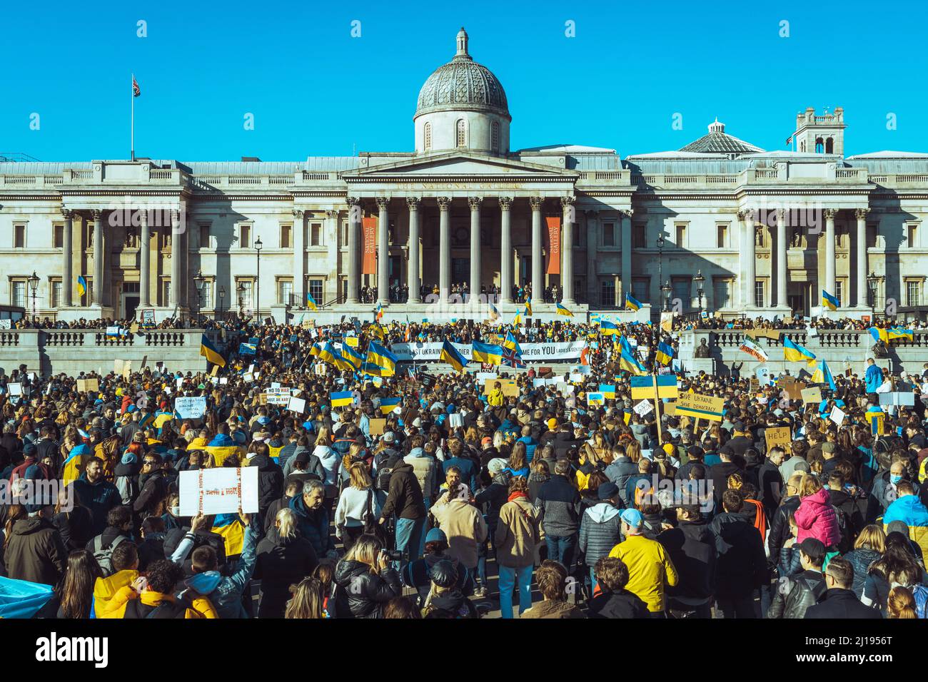 Levarsi in piedi con la protesta Ucraina Foto Stock