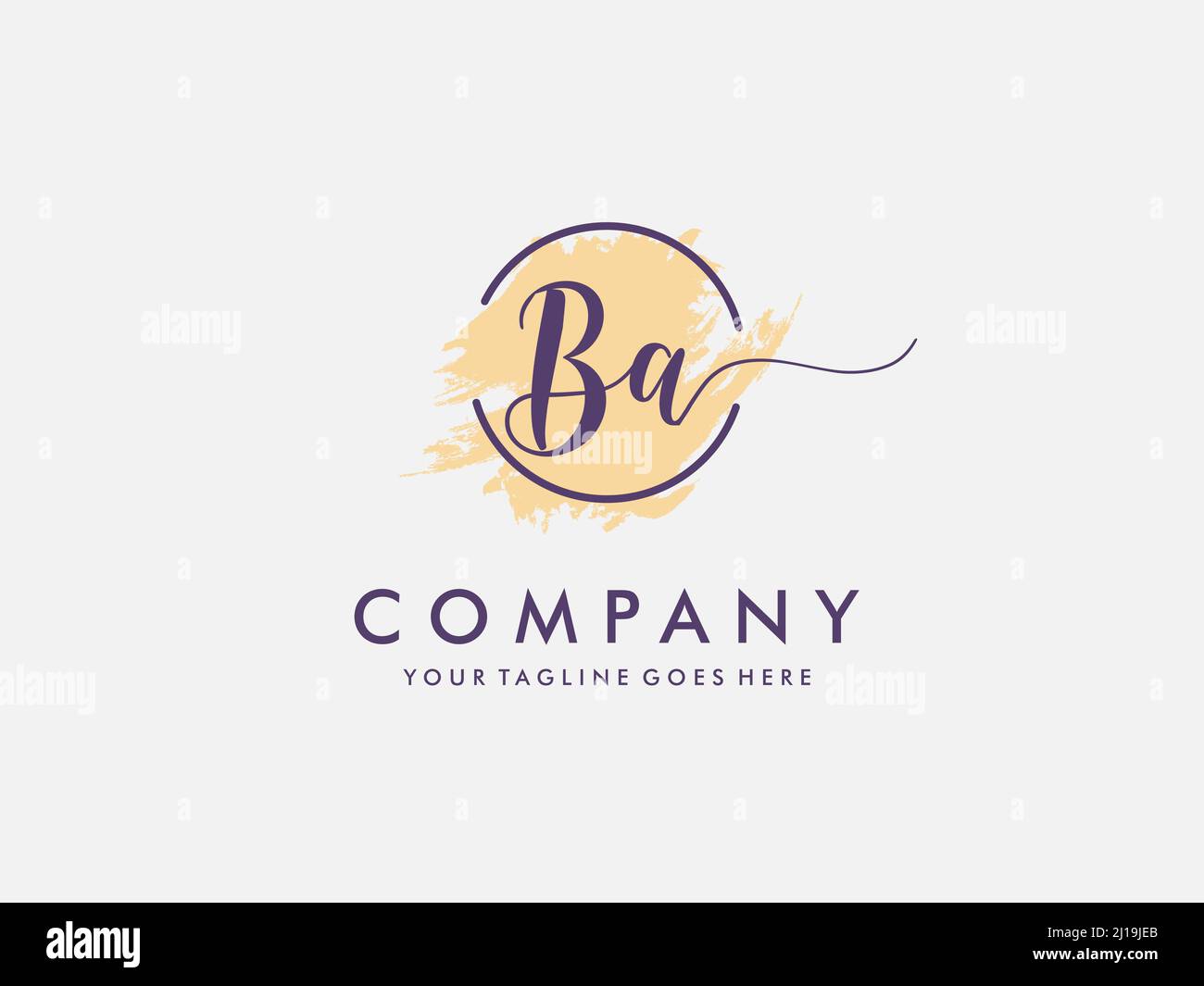 Logo watercolor marchiatura con Initial B a , Pink blush, Femminile modello di design logo lusso - Vector Illustrazione Vettoriale