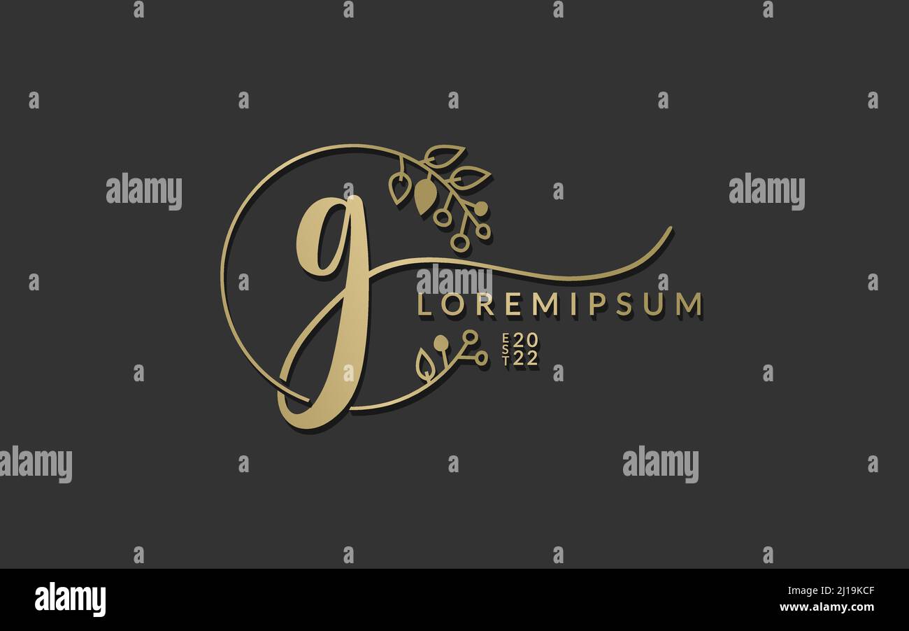 Firma manoscritta monogramma lettera g disegno grafico vettoriale calligrafico, utilizzabile per biglietto da matrimonio, firma personale, logo design concept illustrati Illustrazione Vettoriale