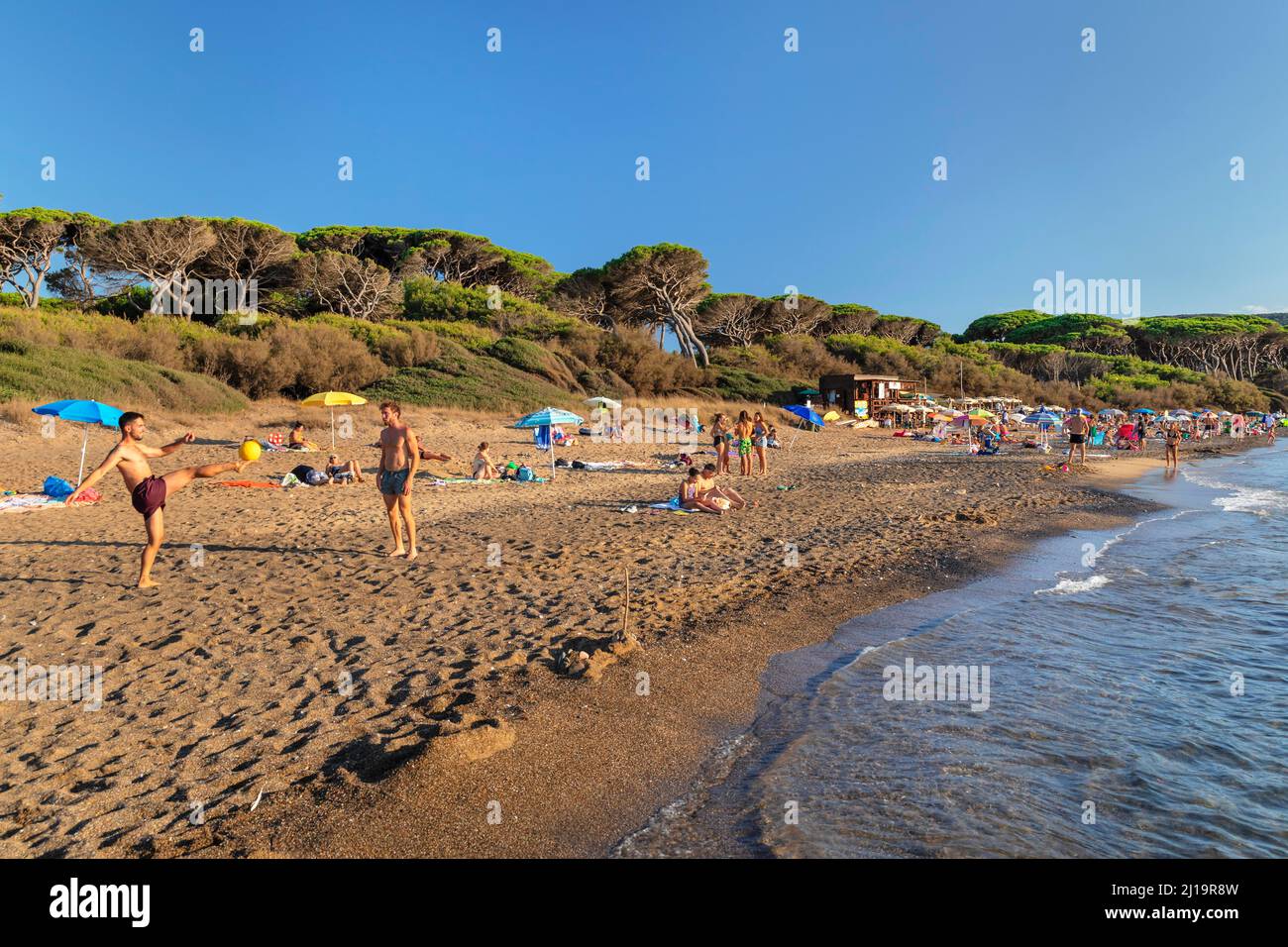 Spiaggia di Baratti, Baratti, Maremma, Provincia di Livorno, Toscana, Italia Foto Stock