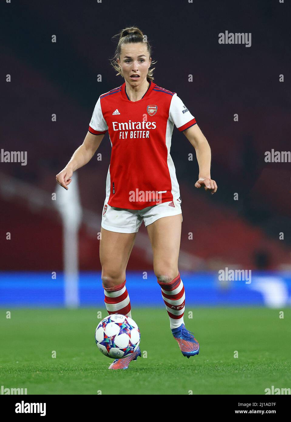 Londra, Inghilterra, 23rd marzo 2022. Steph Catley of Arsenal durante la partita della UEFA Womens Champions League all'Emirates Stadium di Londra. Il credito d'immagine dovrebbe leggere: David Klein / Sportimage Credit: Sportimage/Alamy Live News Foto Stock