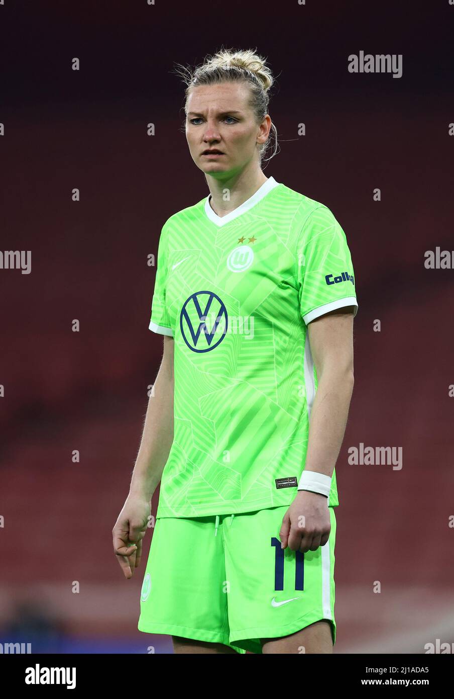 Londra, Inghilterra, 23rd marzo 2022. Alexandra Popp della VFL Wolfsburg durante la partita della UEFA Womens Champions League all'Emirates Stadium di Londra. Il credito d'immagine dovrebbe leggere: David Klein / Sportimage Credit: Sportimage/Alamy Live News Foto Stock