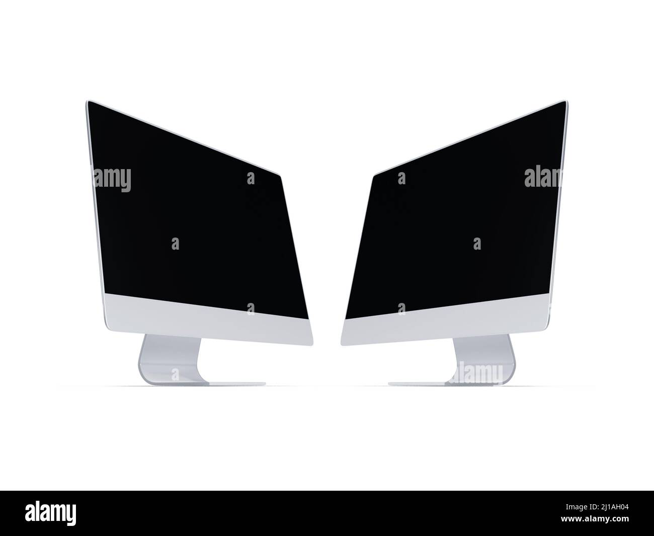 Desktop computer 3D Illustrazione Mockup scena su sfondo isolato Foto Stock