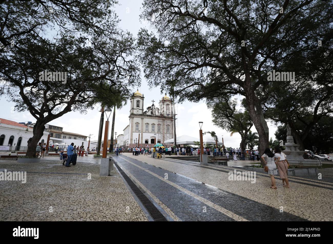 salvador, bahia, brasile - 4 ottobre 2019: Vista della regione di Colina Sagrada vicino alla chiesa di Bonfim nella città di Salvador. Foto Stock