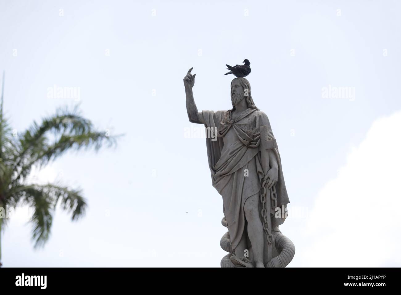 salvador, bahia, brasile - 4 ottobre 2019: Vista della regione di Colina Sagrada vicino alla chiesa di Bonfim nella città di Salvador. Foto Stock