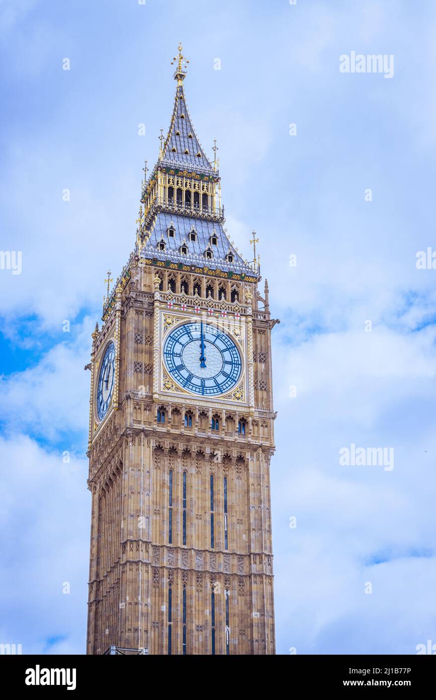 Elizabeth Tower, nota anche come Big ben Clock Tower Foto Stock