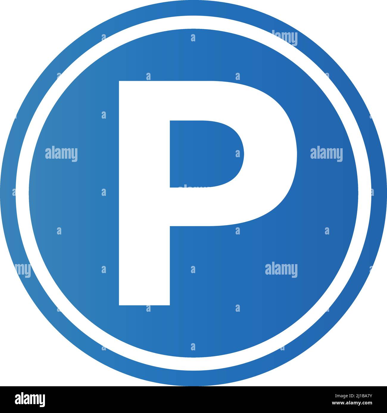 Cartello di parcheggio rotondo. Piscina a motore. Vettori modificabili. Illustrazione Vettoriale