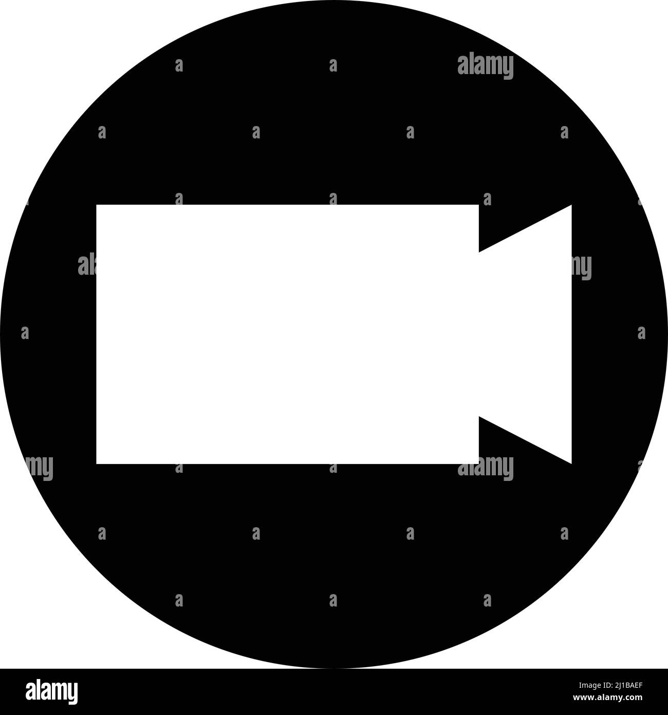Icona videocamera. Registrazione video. Vettore modificabile. Illustrazione Vettoriale