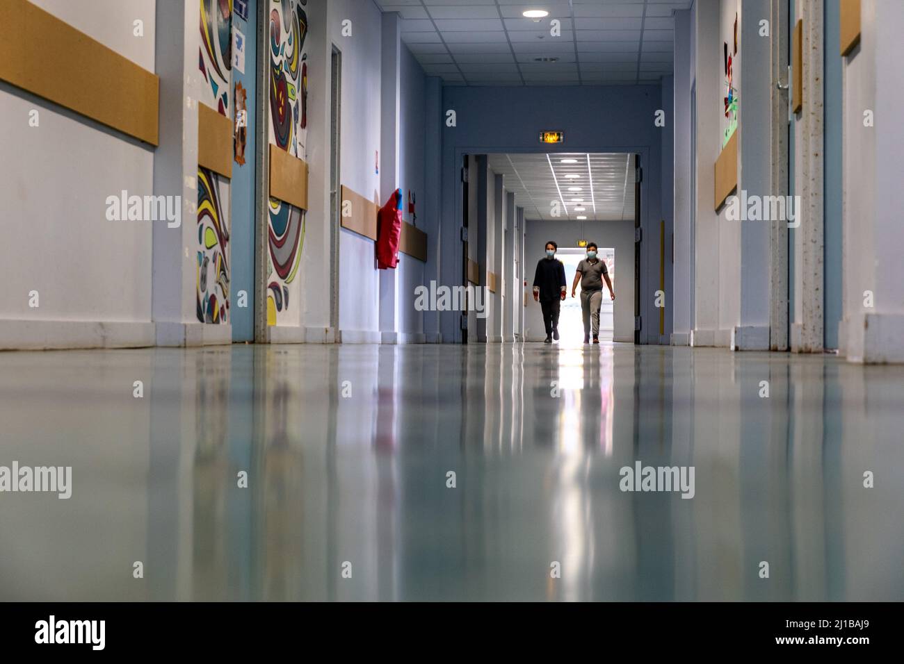 SCUOLA SECONDARIA DI RUGLES, EURE, NORMANDIA, FRANCIA Foto Stock