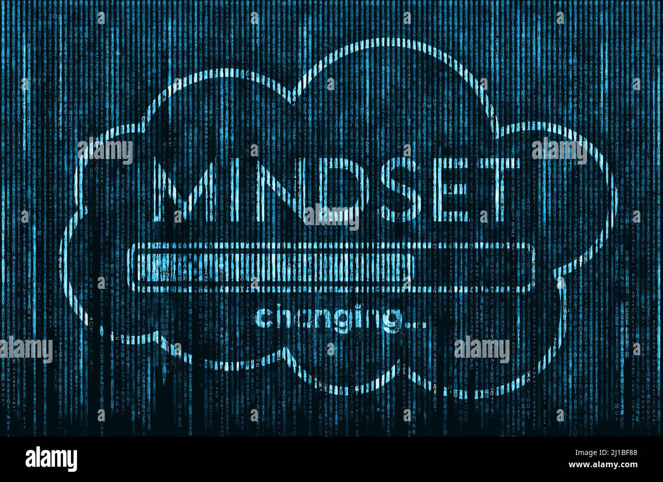 Mindset che cambia la barra di carico Foto Stock