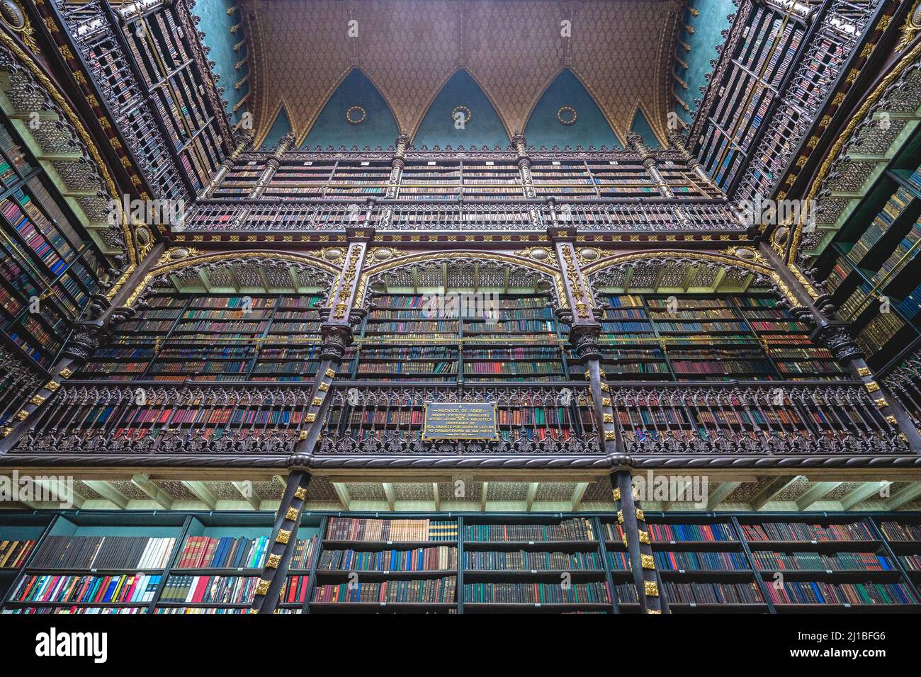 Sala reale di lettura Portoghese, Rio de Janeiro, marzo 16 2022. Foto Stock