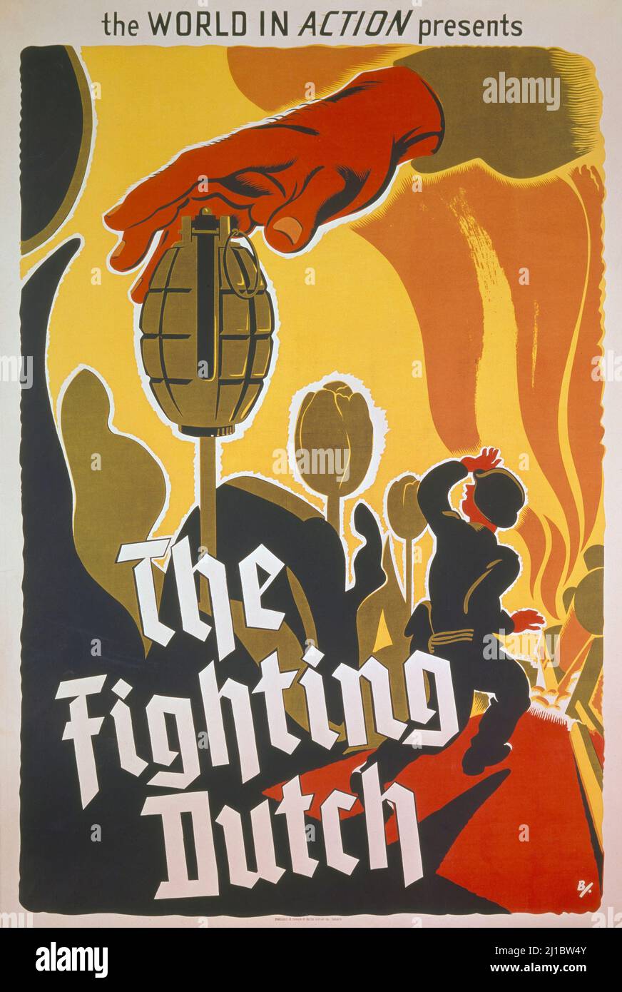 Il mondo in azione presenta il combattimento olandese - appello per la resistenza nei Paesi Bassi Foto Stock