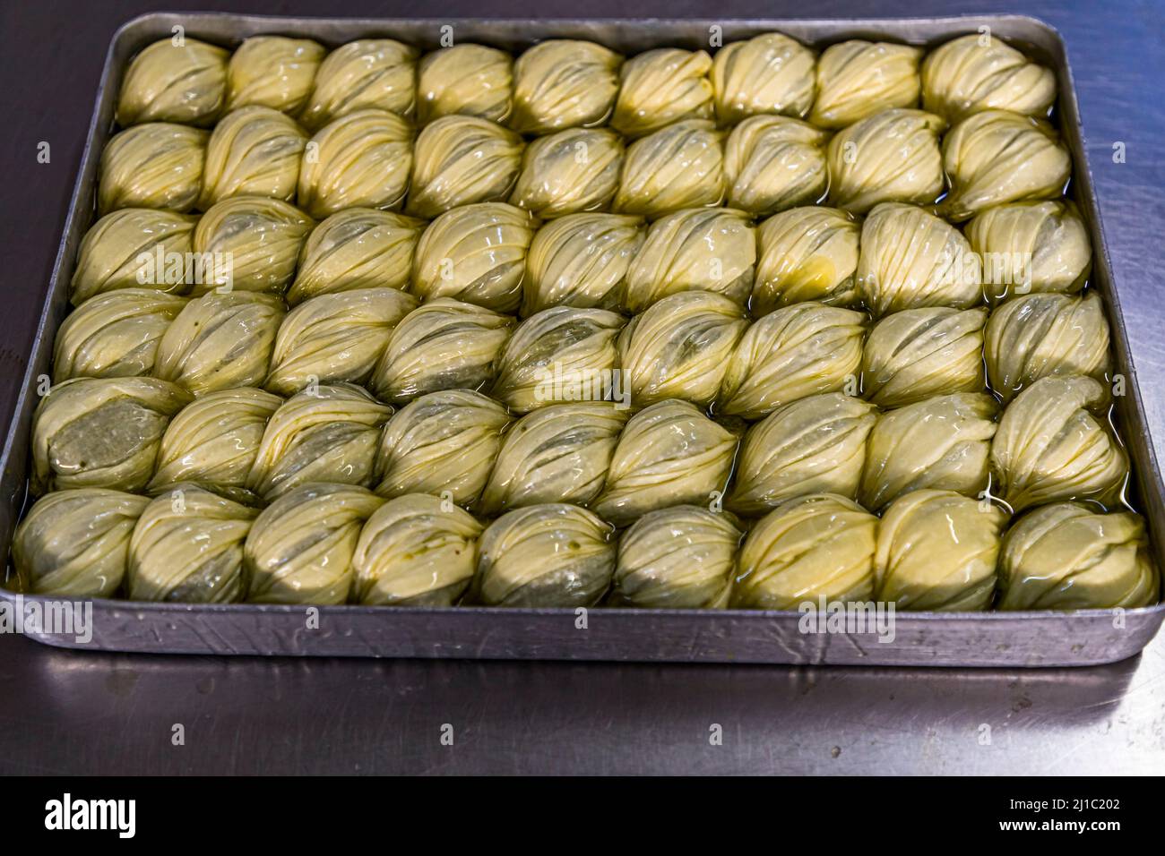 Fabbrica di Patisserie Petek Pastanesi a Famagosta, Repubblica Turca di Cipro del Nord (TRNC) Foto Stock