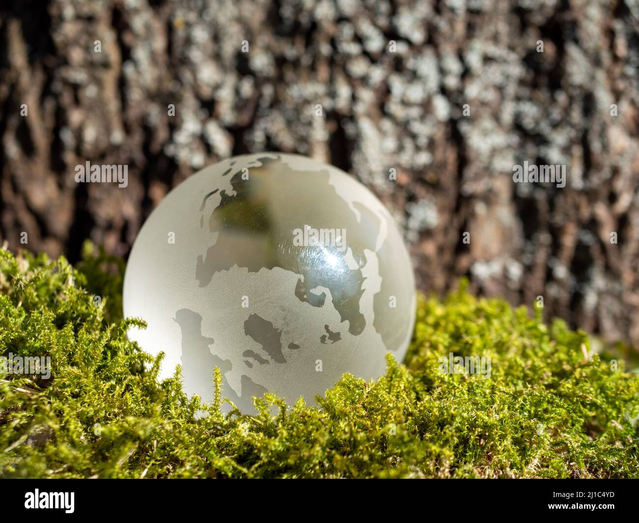 Globo per il cambiamento climatico simbolico Foto Stock