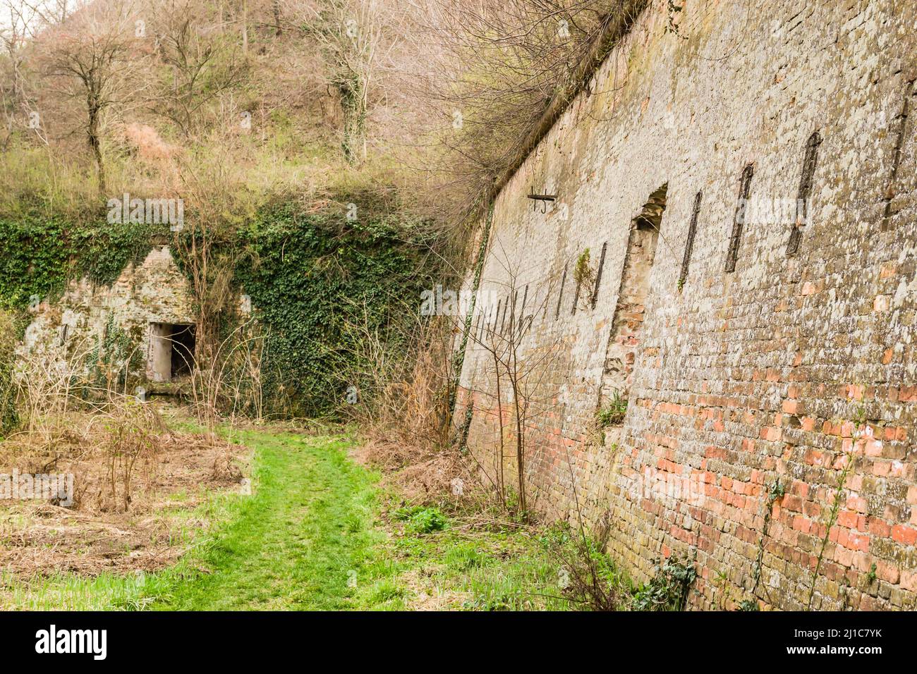 Veduta del Bastione del Principe Eugenio di Savoia presso la Fortezza di Petrovaradin, Novi Sad, Serbia. Foto Stock