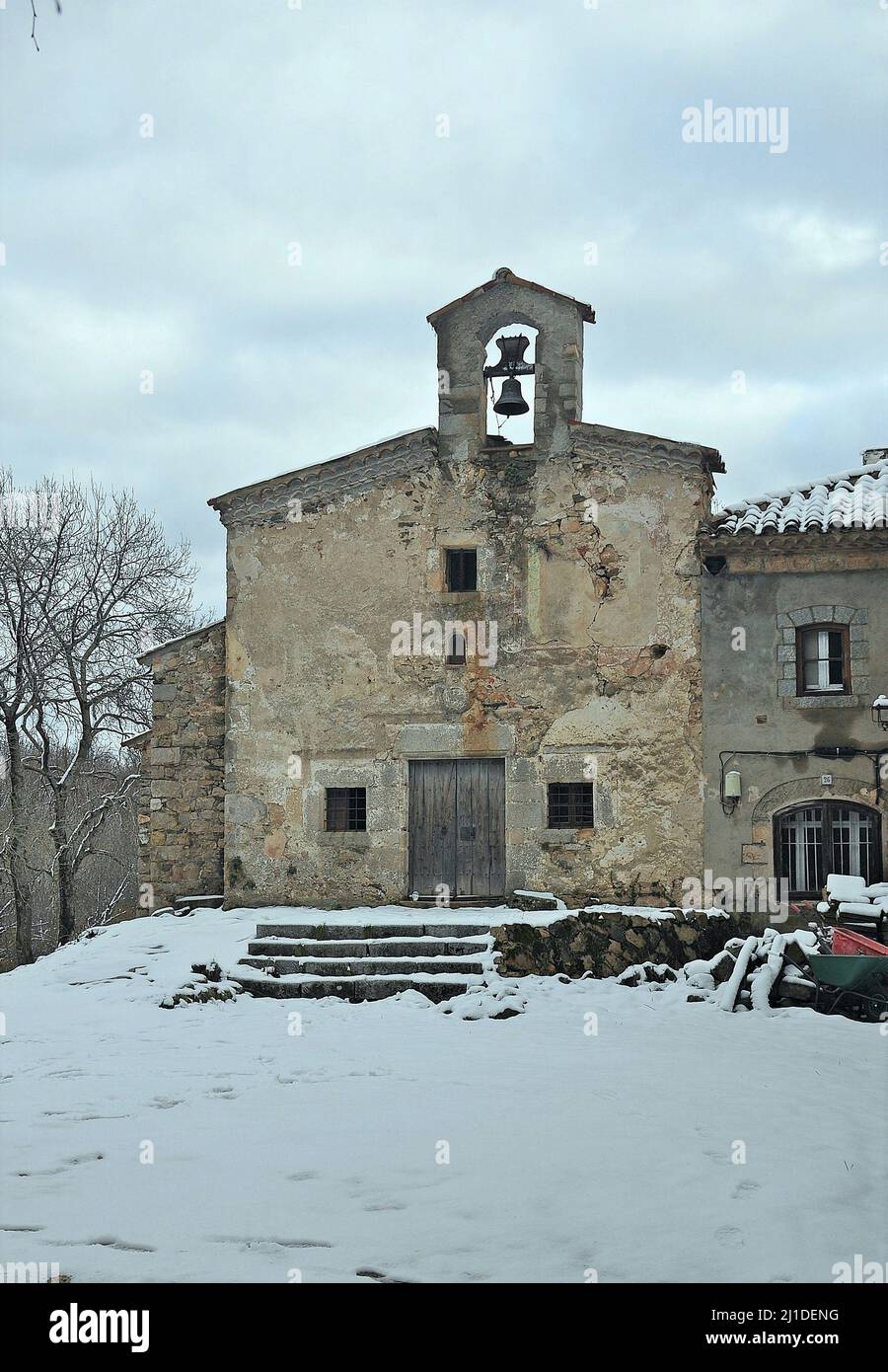 Eremo di Santa Fe nella regione di Santa Fe del Montseny Valles Provincia Orientale di Barcellona,Catalogna,Spagna Foto Stock